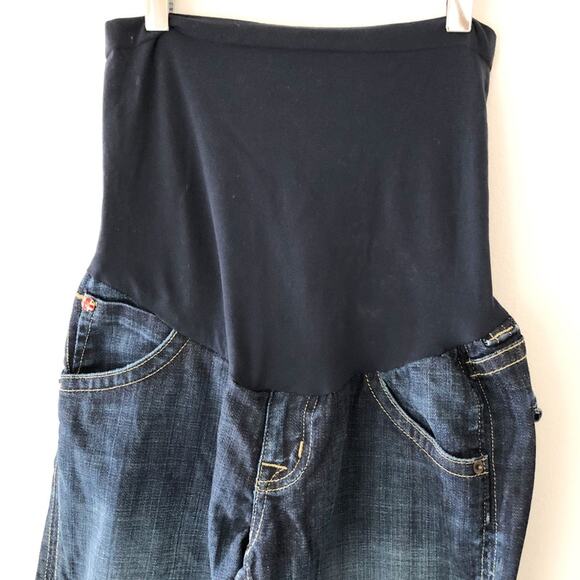 Hudson X Pea In The Pod Jeans Womens 29x28 Blue Maternity Bootcut Dark Wash - Picture 4 of 16